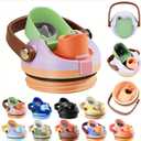 Replacement Lid for Owala FreeSip Sway 30 oz & 40 oz Water Bottle and Tumbler 40 oz, One Button Water Bottle Top Replacement Cap Compatible with Owala Freesip Sway Cup , Leakproof Lids Accessory (Greenpurple)