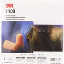 3M 1100 Foam Ear Plugs, 200-Pair , Orange