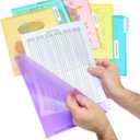 Ultimate Office PocketFile Clear Poly Document Folder Project Pockets, 3rd-Cut, Letter Size, in 6 Assorted Colors, Set of 18