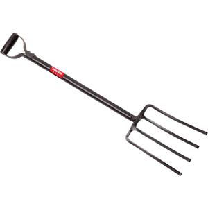 TABOR TOOLS Digging Fork, Steel Shaft, Super Heavy Duty 4 Tine Spading Fork, Virtually Unbreakable Garden Fork, 40 Inch Length. J59A.