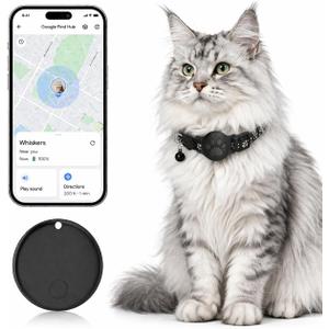 Pet Tracker,GPS Collar for Cats (Android Only) Smart tag,Waterproof Compatible with Google Find My,No Monthly Fee,Advanced Tracking Solution Smart Collar for Pet Safety Ideal Small Large Cats