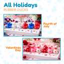4E's Novelty Rubber Ducks for All Holidays, Bulk Pack of 42 - Includes 6 of Each Holiday, Patriotic July 4 Ducks, Halloween Ducks, Bath Toys for Kids, Gift for Jeep Owners, Jeep Ducking