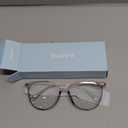 Gaoye Blue Light Blocking Glasses - Trending Round TR90 Frames, Metal Arms, UV400 Protection - Matching Soft Case (1-clear Purple/Transparent Lens)