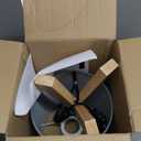 Brightever Small Bedside Table Lamp, Wooden Tripod Modern Table Lamp with Grey Linen Fabric Shade, Farmhouse Nightstand Lamp for Living Room, Bedroom, Home, Nursery, Office (Gray)