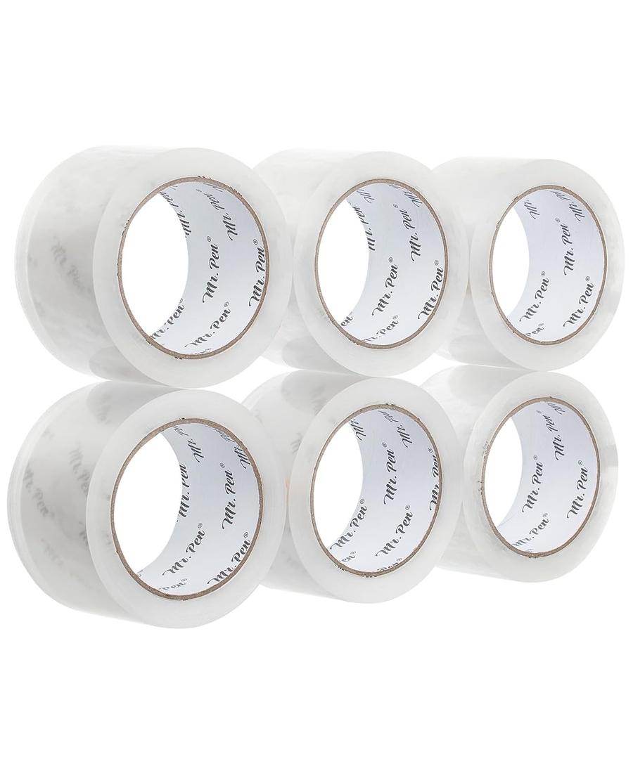 Mr. Pen Heavy Duty Packing Tape - 6 Pack, 2.7mil, 2' Wide, 60 Yards - Clear, Moving, Shipping & Packaging Tape Refills