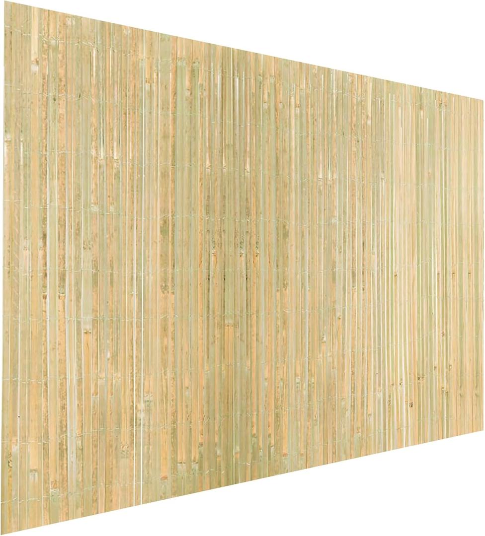 Bamboo Slat Fence 57inch H x 13ft L, Handwoven Natural Bamboo Fencing Approx 5ft Height, Indoor or Outdoor Privacy Fence for Patio, Balcony, Border Pool