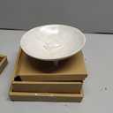 6" Small Decorative Bowl, Multi-Purpose Decorative Bowls for Keys, Candy and Home Decor, Ceramic Bowl Retro White