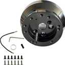 5/6 Hole Steering Wheel Hub Adapter Replacement for GMC Truck Pickup (Black)