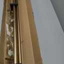 Lwiiom Double Blackout Curtain Rods 72 to 144 Inches (6-12 Feet),1-Inches Front and 5/8 Inches Back Adjustable End Cap Double Window Drapery Rod for Drapes and Curtains,Warm Gold