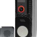 Doorbell Camera Wireless-Head PTZ Rotated 60View, 2.4G WiFi Security Video Doorbell with Chime,Battery Powered,2K Full HD & Night Vision with Two-Way Talk, Smart Human Detection
