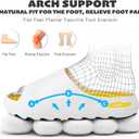 Mens Recovery Slides - Orthotic Arch Support Sandals for Plantar Fasciitis,Comfortable Cushioned Sport Slides with Open Toe, Reduces Foot & Joint Stress, Size 8.5