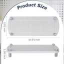 2 x Sink Caddy, Instant Dry Bathroom Kitchen Sink Organizer, Water Absorbing Stone Tray for Soap Bottle Sponge Brush Candles (Light Grey)