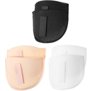 Ptwola 3 Pairs Shoulder Pads for Women Clothes Soft Sponge Anti-Slip Detachable Shoulder Pad Reusable No-Sewing Required High Low Shoulders Enhancer for Men Blazer Suit Coat Shirt Sewing Accessories (1.5cm thick)