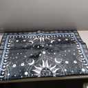 Sun and Moon Rug Boho Celestial Area Rugs for Bedroom Dorm Living Room Bohemian Occult Crescent Solar Stars Galaxy Floor Mat Pad Doormat Carpet,47" X 31",Black