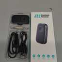 COMSOON Bluetooth AUX Adapter for Car, Noise Reduction Bluetooth Receiver for Music/Hands-Free Calls, Wireless Audio Receiver for Home Stereo/Speaker, 16H Battery Life/Dual Connect (All Black)