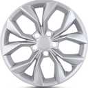 Nilight Wheel Cover Hubcaps 17 Inch Compatible with Honda CR-V CRV 2023 2024 2025 Hub Caps 17 inch Set of 4 Rim Covers Protector Wheel Replacement 44733-3A0-A02 ABS PC Material Flower Style, Silver