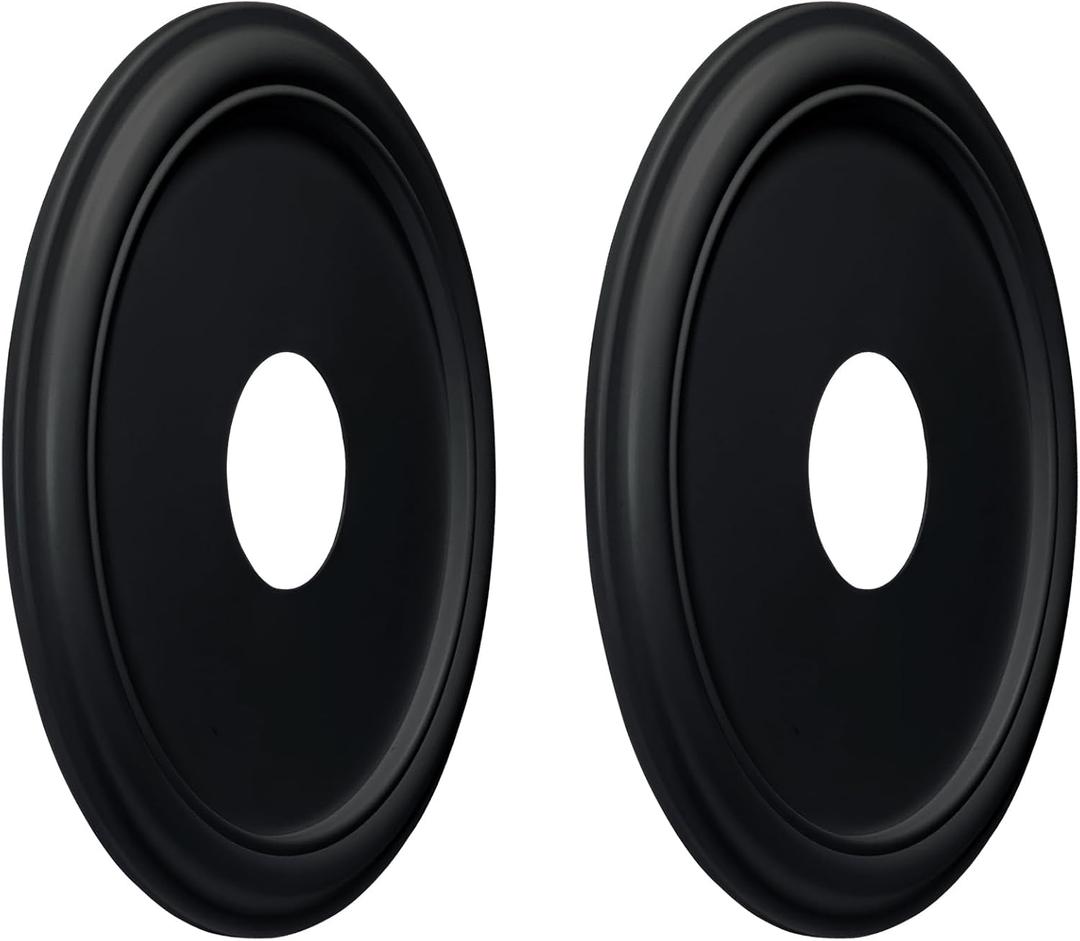 EIFHYT Molded Nylon Ceiling Medallion for Light Fixtures and Ceiling Fans 16"OD x 4"ID x 3/4"P (Fits Canopies up to 12-3/8") Black