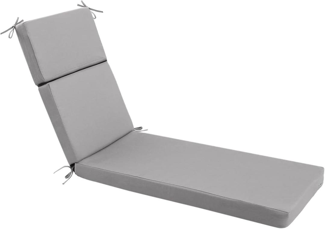 idee-home Chaise Lounge Cushions Outdoor, Lounge Chair Cushion Patio Furniture 72in.L x 21in.W x 3in.D Waterproof for Lawn Pool