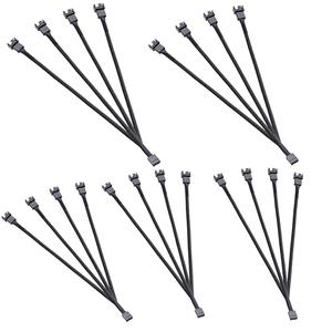 3 Way 4 Pin PWM Fan Splitter, Adapter Cable Sleeved Braided Y Splitter PC 4 Pin Fan Extension Power Cable 1to21 to 3 1to4Converter for Computer ATX Case Cooling Fan Cable