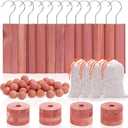Homode Cedar Blocks for Clothes Storage, Cedar Chips for Closets and Drawers, Aromatic Cedar Wood Balls and Cedar Sachets, Cedar Closet Freshener, 80 Pack
