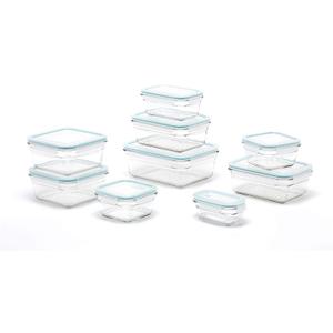 GLASSLOCK Oven and Microwave Safe Glass Food Storage Containers 18 Piece Set