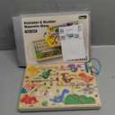 2 in 1 Magnetic Color and Number Maze Double-Sided ABC Alphabet Puzzles Board Magnet Dinosaur Counting Maze Preschool Learning Montessori Education 3 4 5 Years Toys (Multicolored, One Size)