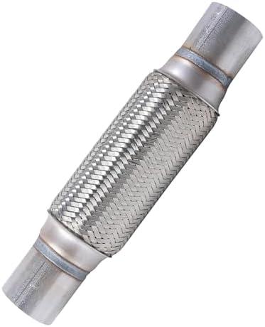 UNLRAE Flex Pipe,Heavy Duty Exhaust Flex Pipe,Car Accessories Stainless Steel Flexible Exhaust Pipes,Universal Muffler Tube Automotive Replacement,Suitable for Most Cars,Trucks (2"x8"/12")