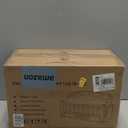 Electric Fireplace Logs Inserts Heater with Infrared Remote Controller 5 Flame Brightness 24 H Timer Overheating Protection for Home and Office Decor Black