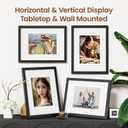 Heimlove 9x12 Picture Frames Set of 3 with Mat to Display 6x8 Picture,Plastic Black Photo Frame for Poster,Diploma,Certificate and Document with Gallery Wall Frame Set