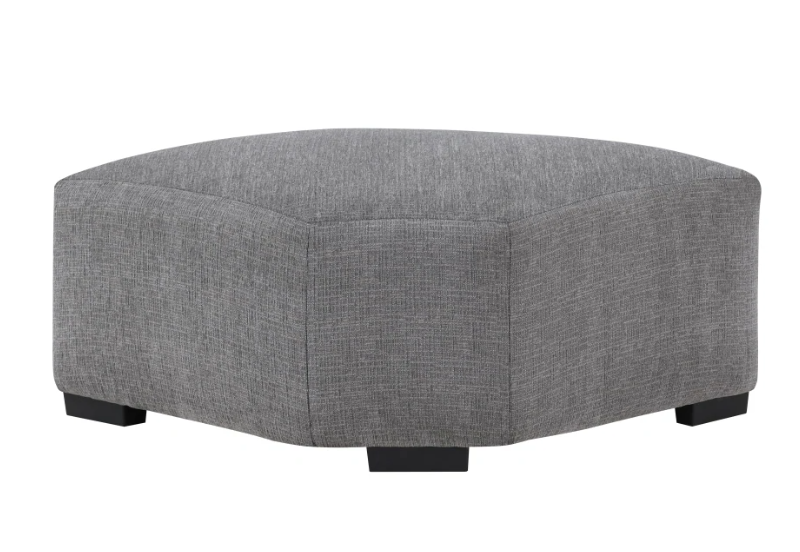 Sitswell Harmony Gray Sectional Ottoman