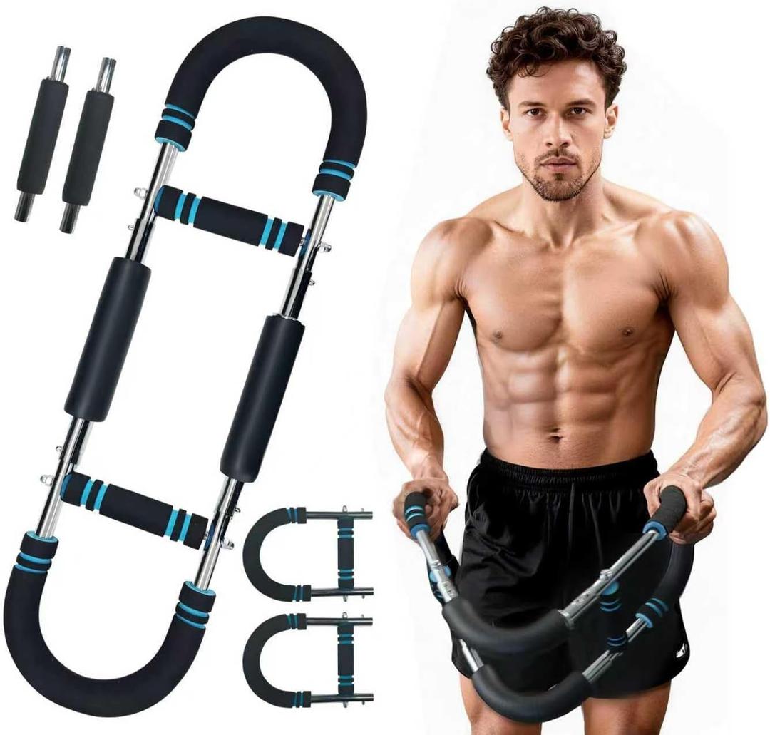 DERACY Twister Arm Trainer, Adjustable 60 - 110 Lbs Resistance Forearm Strengthener, Chest Workout Equipment, Arm Exerciser, Portable Home Gym Fitness Equipment