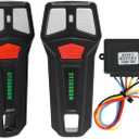 12V Wireless Winch Remote Control Kit 2 Remotes 98 FT Range Universal Replacement for 5-Wire Control Group Contactor Truck ATV SUV Off-Road Recovery
