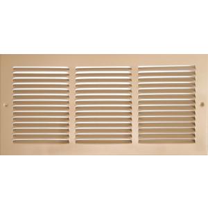 HVAC Premium 30'' x 8'' [Duct Opening] Flat Stamped Steel Return Air Grille - Sidewall and Ceiling - HVAC Vent Duct Cover - Brown [Outer Dimensions: 31.75''w x 9.75''h]