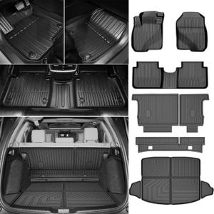 Floor Mats Fit for 2017-2022 Honda CRV(Not for Hybrid or Touring) - Custom Fit All Weather TPE Rubber Honda CR-V Accessories Floor Liners Cargo Liner Back Seat Cover Protector Full Sets