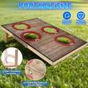 Corn Hole Toss Game for Adults 24x16 Inch Set - Portable Cornhole Board Set with Scoring Target Area, Bean Bags & Carrying Case | Family Kids Outdoor Backyard Beach Lawn Games