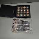 UCANBE Baked Eyeshadow Palette with 15PCS Brushes Makeup Set, 16 Color Natural Nude Matte Shimmer Metallic Eye Shadow Make Up Pallet for Women Girls, High Pigmented Long Lasting Waterproof