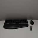 MEETION Ergonomic Wireless Keyboard and Mouse, Ergo Keyboard with Vertical Mouse, Split Cushioned Wrist Palm Rest, Natural Typing, Rechargeable, Full Size, Windows/Mac/Computer/Laptop, Black DirectorC (Large)