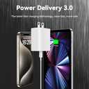 iPhone 17 16 15 Pro Max Charger Fast Charging, 8 FT iPhone 17 Charging Cable Long USB C 8FT Cord with 20W PD Fast iPhone 17 Pro Max Chargers Block for iPhone 17/17 Pro Max/17 Air/16/15 Series, iPad