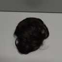 CJL HAIR Large Messy Bun Hair Piece Wavy Curly Scrunchies Synthetic Chignon Ponytail Hair Extensions Thick Updo Hairpieces for Women Brown Black