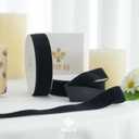 MEEDEE Black Velvet Ribbon 1 Inch Single Face Nylon Velvet Ribbon 2 Rolls 20 Yards Black Ribbons for Christmas Tree, Gift Wrappig, Rustic Wreath, Velvet Bow Making, Floral Bouquets, Home Decor