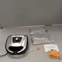 3-in-1 Mini Sandwich Maker with Non-Stick Plates, Electric Waffle Maker, Mini Donut Maker, Breakfast Sandwich Maker Press with Removable Plates, Compact Design & Adjustable Temperature Knob (Grey)