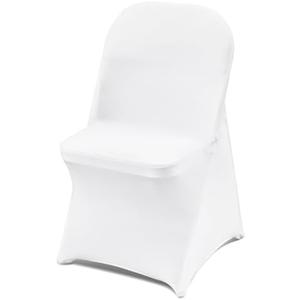 VEVOR 30 PCS White Folding Chair Covers - Ideal for Weddings, Parties, Dining, and Banquets - Universal, Washable Slipcovers for Folding Chairs - Elegant Event Décor