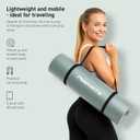 MSPORTS Yoga Mat Premium Non Slip Thick Extra Comfortable Exercise Mat for Home Workouts, Pilates, Stretching & Gym Cushioned NBR Foam, Gym Mat with Strap, for Women & Men