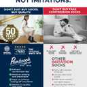 Pembrook Ankle Diabetic Socks for Women & Men | 6 Pairs | Wide Non Binding Neuropathy Socks | Quarter Length, Large