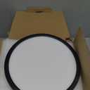 12PK 8.7 Inch LED Flush Mount Ceiling Light, 18W, 1622LM, 3000K/3500K/4000K/5000K/6500K CCT Selectable Super Slim LED Ceiling Light, Close to Ceiling Round Flat Panel Light, Black, 8.67"