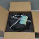 vicrays Ceramic Dinner Plates Set, 10 Inch, Microwave, Oven, Dishwasher Safe, Round, Porcelain Fluted Suitable for Steak, Pasta, Pizza, Home, Restaurant - Set of 6 Black