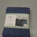 Lintex Home Collection Rectangle Chloe Blue Waffle Tablecloth, 60x84in