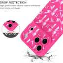 ZIYE Designed for iPhone 17 Pro Max Case Hot Pink Bows Pattern Phone Case with Camera Protection,Soft TPU Silicone Rubber Protective Cover Cute Design Cases Compatible with iPhone 17 Pro Max 6.9 Inch