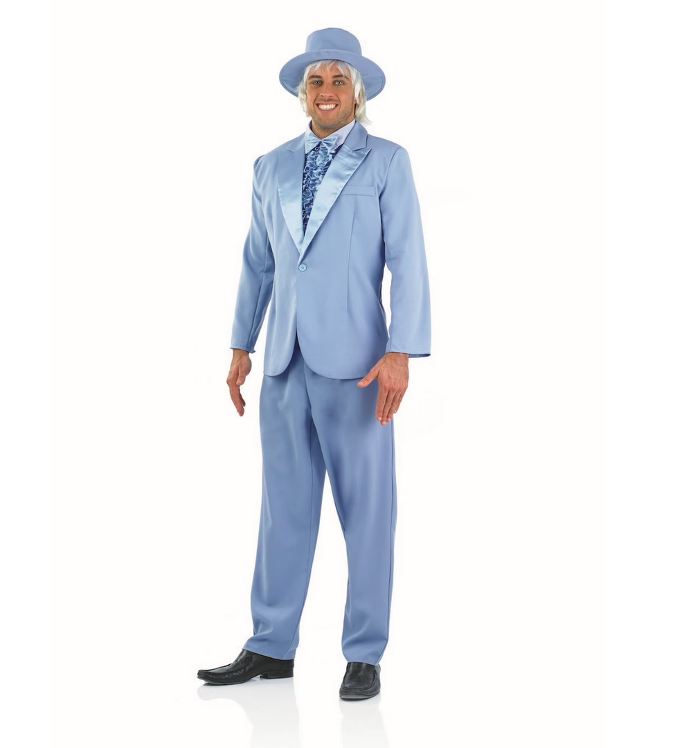fun shack Tuxedo Costume for Men  Orange or Blue Suit Mens  Funny 90s Movie Character, Halloween Costumes for Men (Medium)