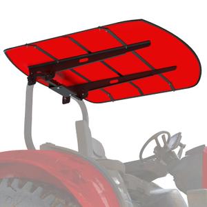 Tredre Red Tractor Canopy for ROPS 53-3/8" X 53-3/8", Tractor Shade Canopy Roof for Tractor and Mowers, Non-Fading High-Density Thermoplastic (Will Add About 4'' to The Height of The Tractor)